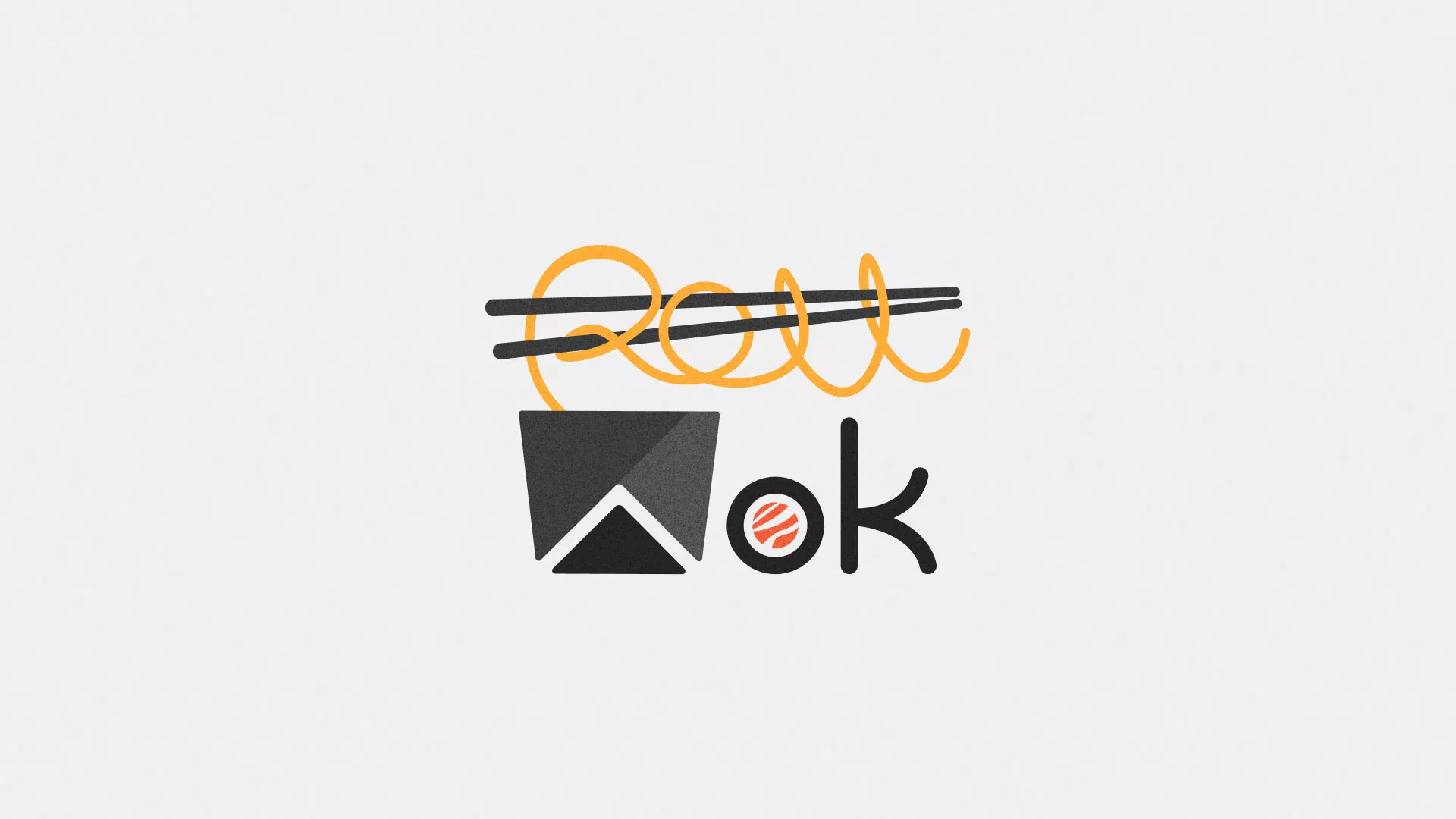 Разработка логотипа суши-бара «Roll Wok Club» в Шарье